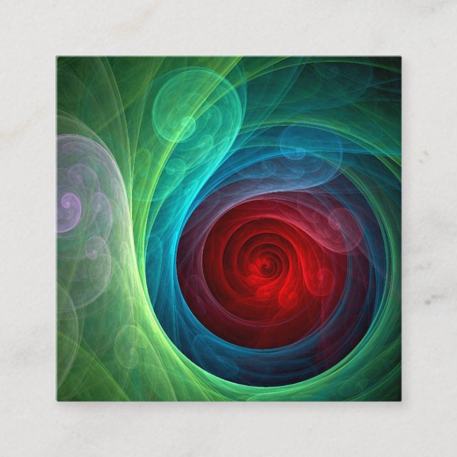 Red Storm Blommigt Modern Abstrakt Art Färg Mönste Tilläggskort (Framsida)