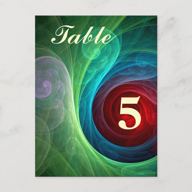 Red Storm Blommigt Modern Abstrakt Art Färg Mönste Vykort (Framsida)