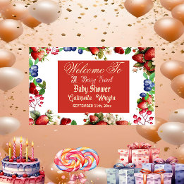 Red Strawberry Baby Shower | Blå berry Sweet Cute