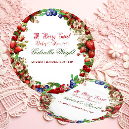 Red Strawberry Baby Shower | Blå berry Sweet Cute