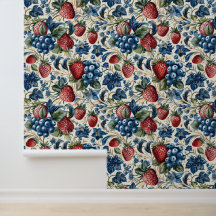 Red Strawberry & Blue Blueberry Farm Stil