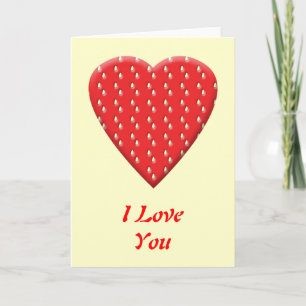 Red Strawberry Heart. Kort