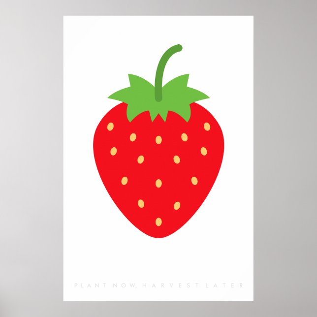 Red Strawberry Retro Poster 60:s 70:e citat (Framsidan)