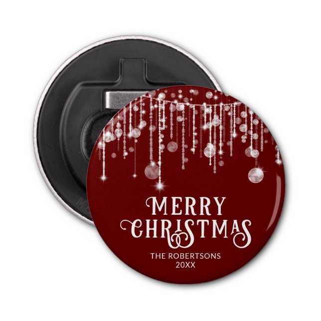 Red String Ljus jul Party Flasköppnare (Framsidan)