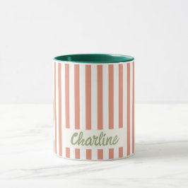 Red Stripe Circus Customized namn Mugg