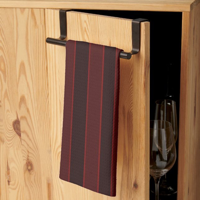 Red Stripe Kökshandduk (Thirds Fold)