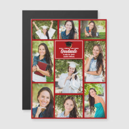 Red Student Photo Collage 2023 Studenten Magnet