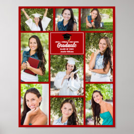Red Student Photo Collage Anpassningsbar Studentfe Poster