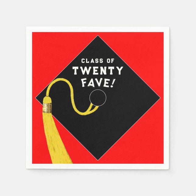 Red Studenten 2025 Party Pappersservett (Framsidan)