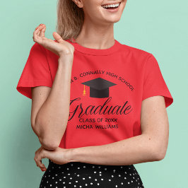 Red Studenten Anpassningsbar High School Student W T Shirt