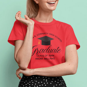 Red Studenten Anpassningsbar High School Student W T Shirt