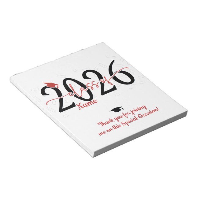 Red Studenten Candy Pub Wraps Party Favor Anteckningsblock (Vinklad)