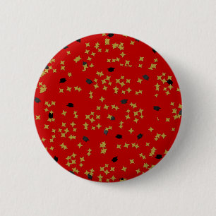 Red Studenten Confetti-knappar Knapp