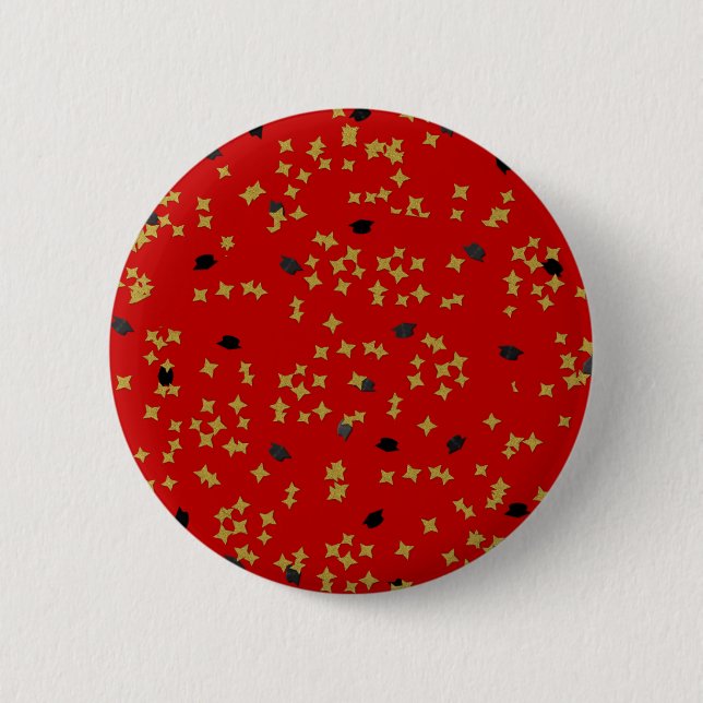 Red Studenten Confetti-knappar Knapp (Framsida)