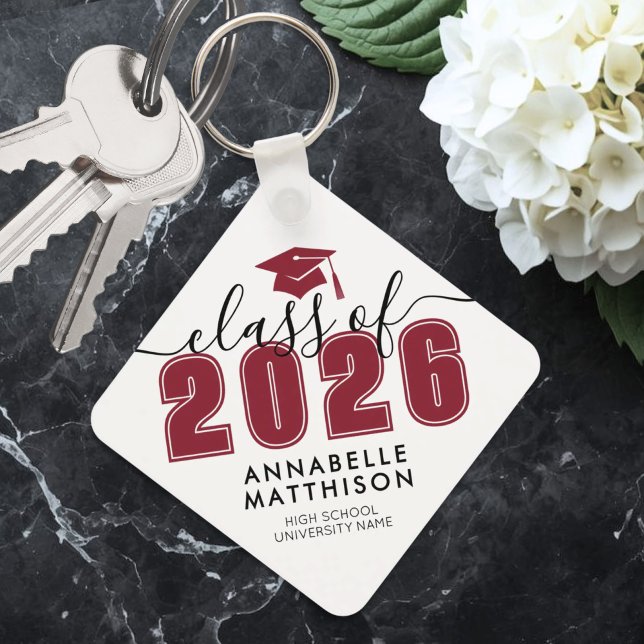 Red Studenten Nyckelring (Red Graduation keychain)