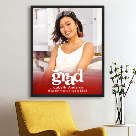 Red Studenten Photo Bold Typography Minimalist Poster