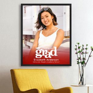 Red Studenten Photo Bold Typography Minimalist Poster