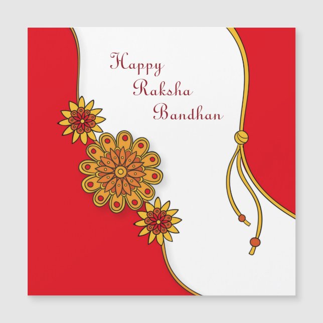 Red Stylized Lycklig Raksha Bandhan (Framsida)