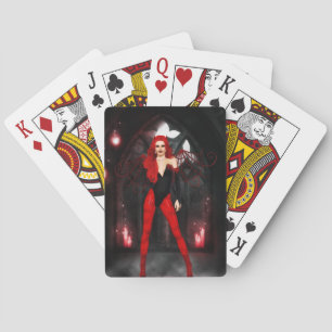 Red Succubus Spel Kort
