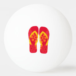 Red Summer Beach Party Flinflip flops Pingisboll