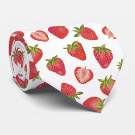 Red Summer Strawberry Mönster Neck Tie Slips