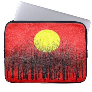 Red Sunset | Måla Abstrakt 2 Laptop Fodral