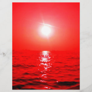 Red Sunset Sjölandskap