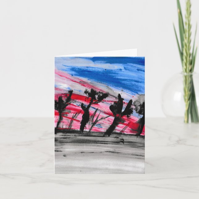 Red Sunset Tack Kort (Framsida)