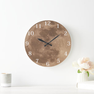 Red Supermoon Astrology Lunar Eclipse Full Moon Stor Klocka