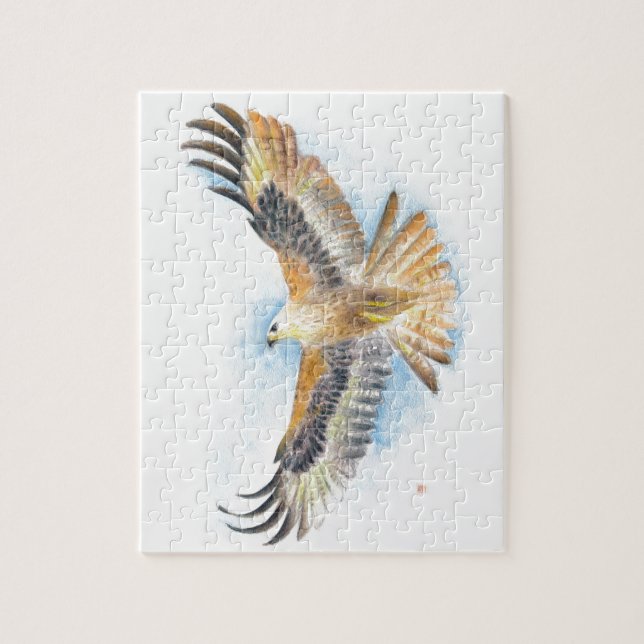 Red Svan Hawk Art Pussel (Vertikal)