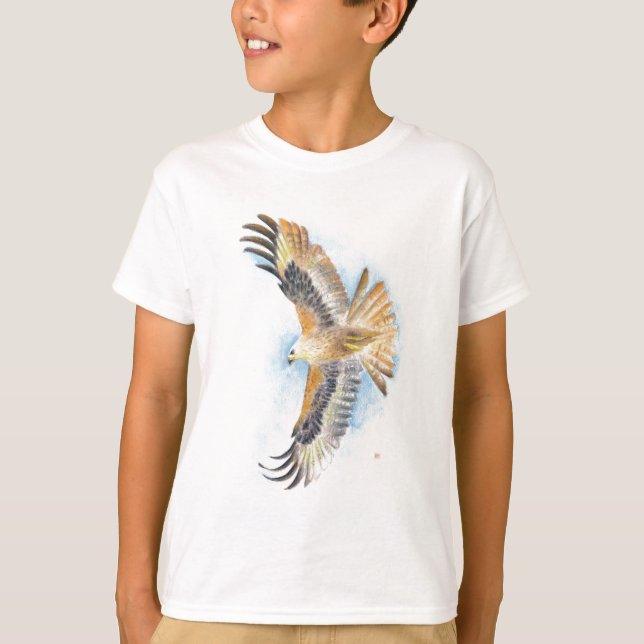 Red Svan Hawk Art Tee Shirt (Framsida)