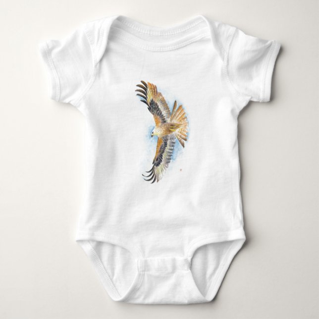 Red Svan Hawk Art Tee Shirt (Framsida)