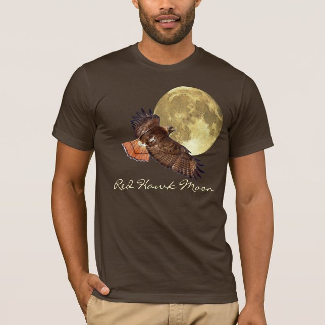 Red-Svan Hawk & Full Moon Wildlife T-Shirt (Framsida)