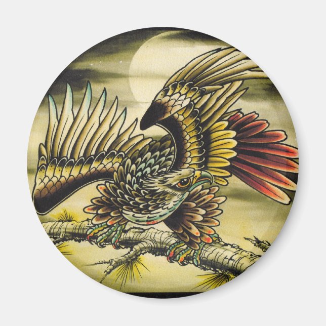 "Red Svan Hawk" Magnet (Framsidan)