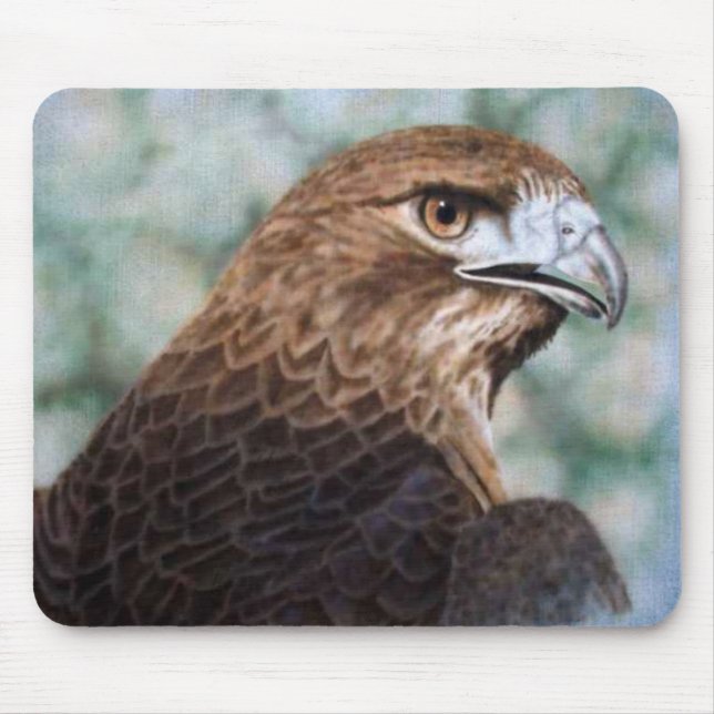Red-svan Hawk Mousepad Musmatta (Framsidan)