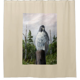 Red Svan Hawk Shower Curtain