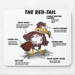 Red-svan Hawk Tecknad Musmatta