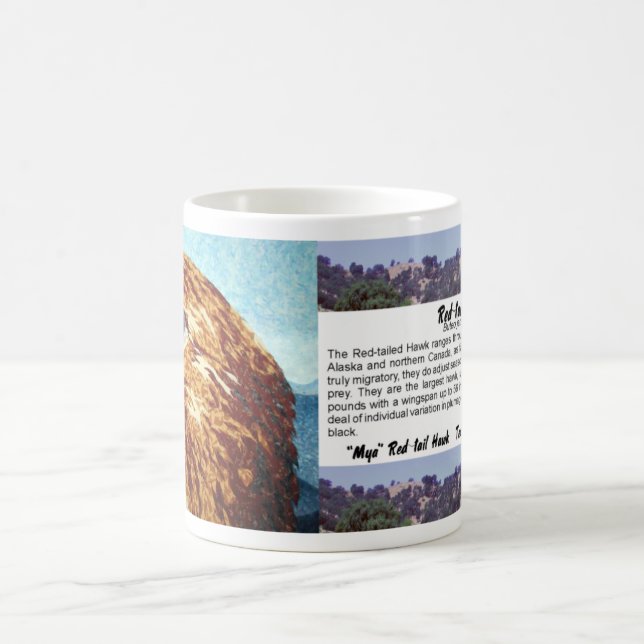 Red-svan Hawk-textilvaror Kaffemugg (Center)
