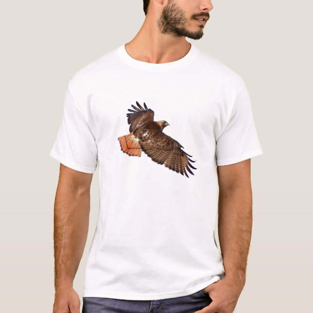 Red-Svan Hawk Wildlife Shirt T Shirt (Framsida)