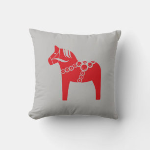 Red Swedish Horse Scandinavian Art Helgdag Kudde