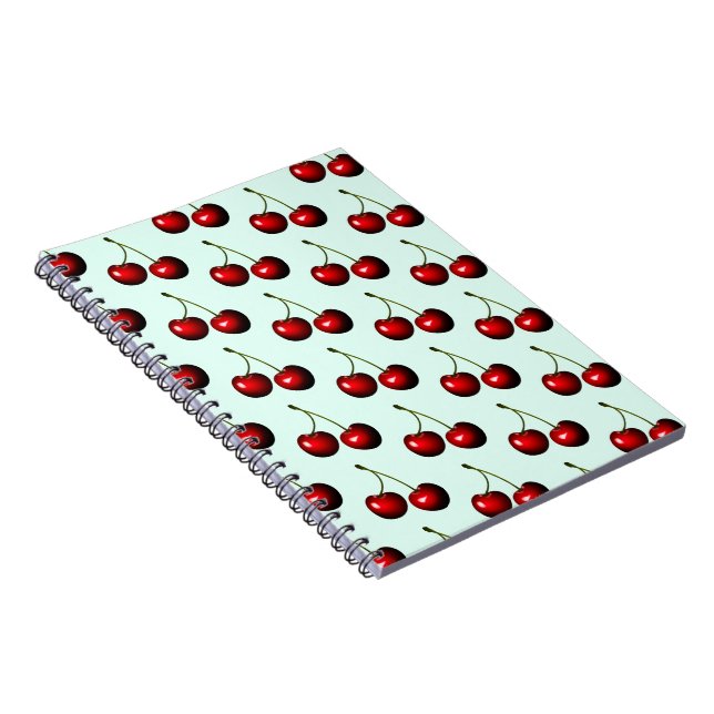 Red Sweet Cherries Anteckningsbok (Högra Sidan)