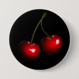 Red Sweet Cherry Button - Välj Färg Knapp