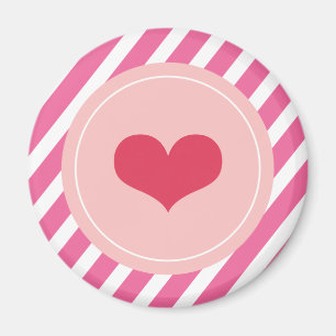 Red Sweet Heart Kärlek Rosa Rand Alla hjärtans dag Magnet