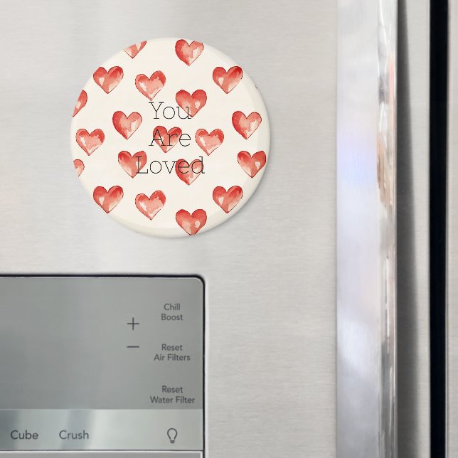Red Sweet Hearts Valentine Day Magnet (In Situ (Fridge))
