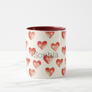Red Sweet Hearts Valentine Day Mugg
