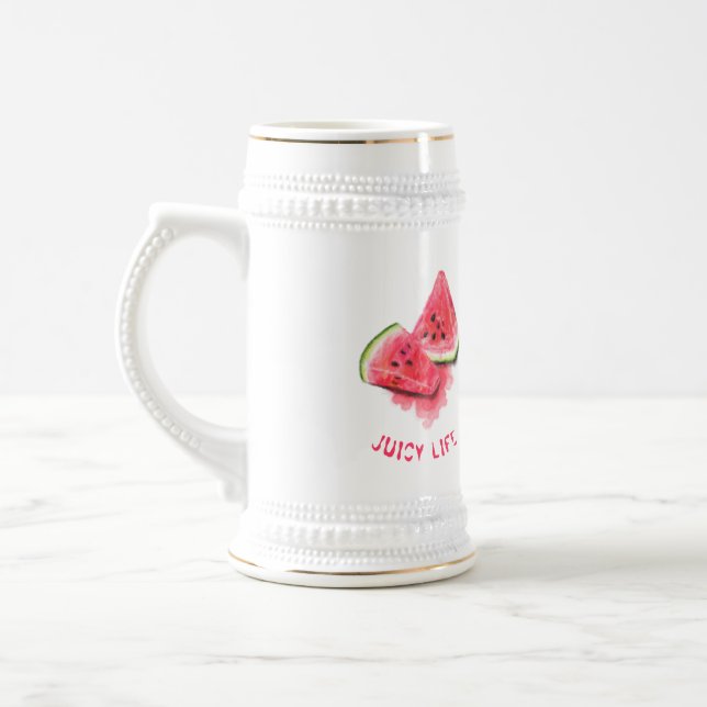 Red Sweet Juicy Watermelon Beer Stein Sejdel (Vänster)