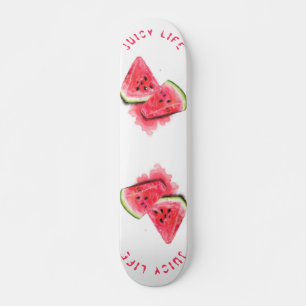 Red Sweet Juicy Watermelon Biet Tasty - Teckning Mini Skateboard Bräda 18,5 Cm