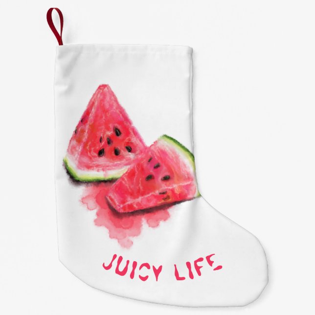 Red Sweet Juicy Watermelon-julklapp Liten Julstrumpa (Framsidan)