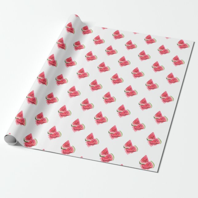 Red Sweet Juicy Watermelon Wrapping Papper Presentpapper (Utrullad)