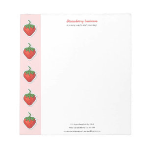 Red Sweet Strawberry Anteckningsblock